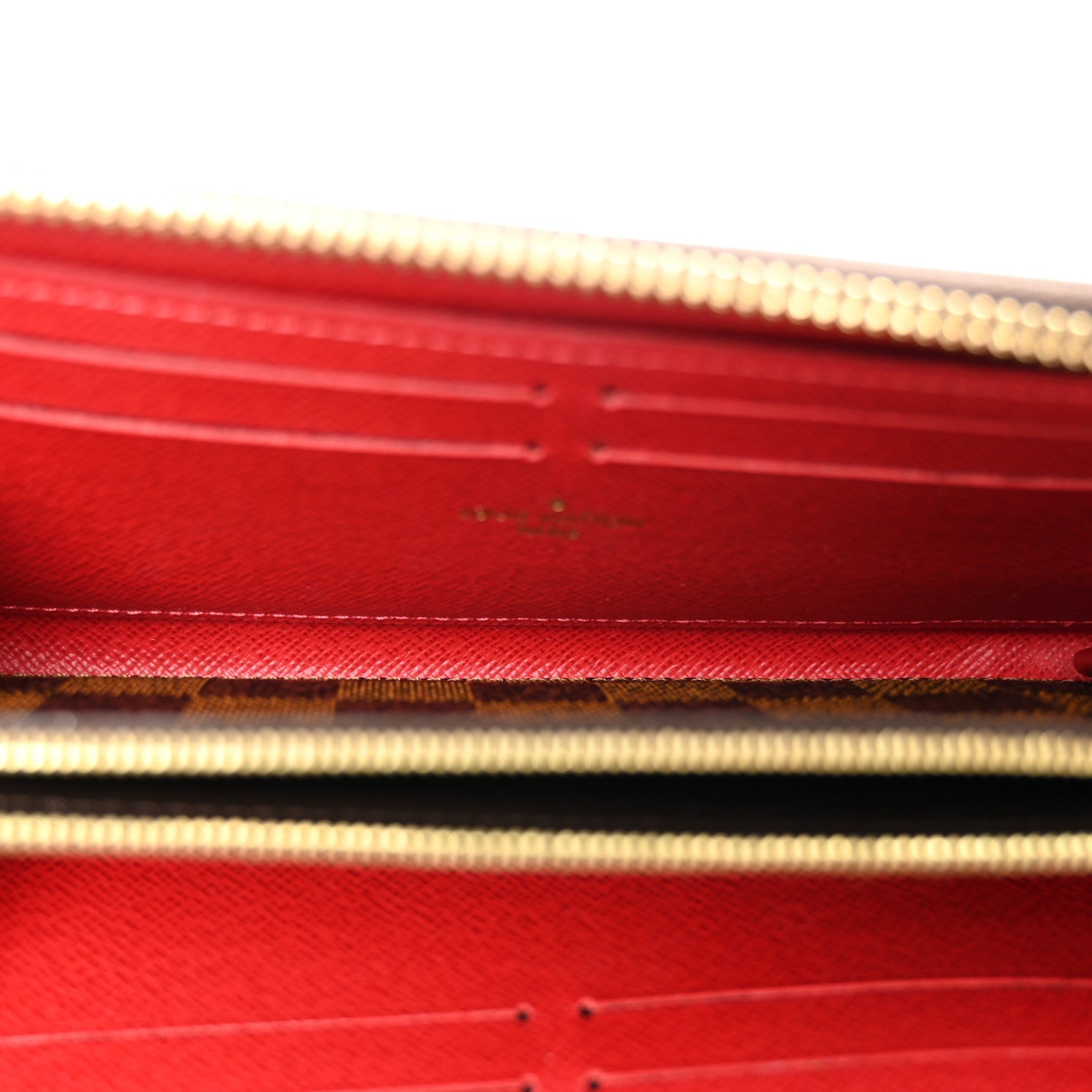 Louis Vuitton Damier Ebene Clemence Wallet Cherry