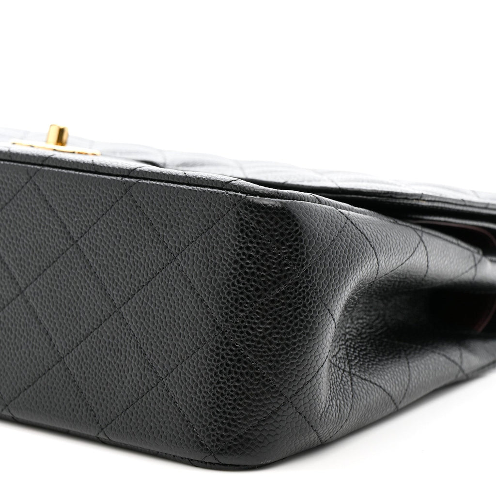 Chanel Caviar Quilted Jumbo Double Flap Black