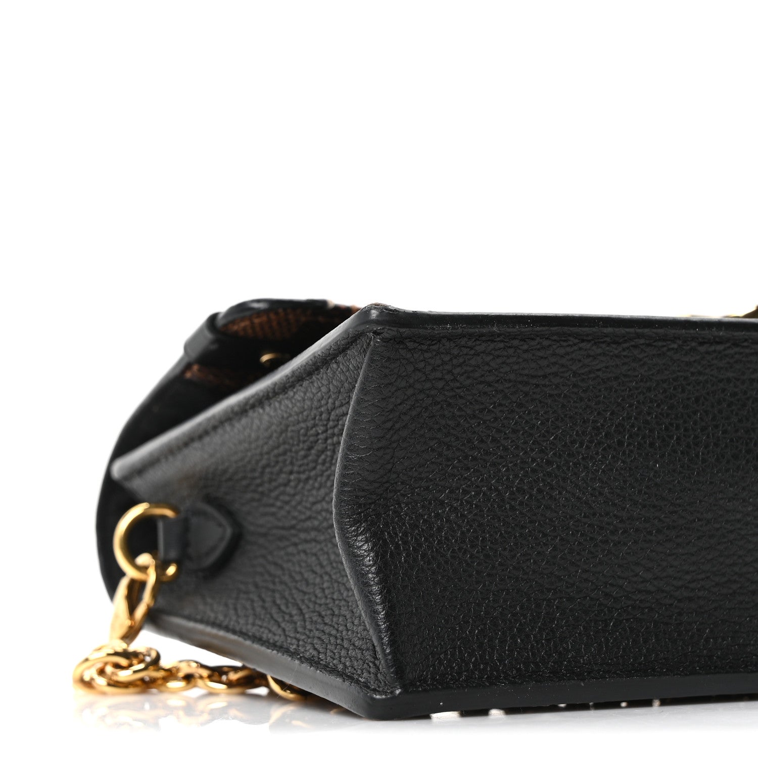 Louis Vuitton Damier Ebene Vavin Chain Wallet Black