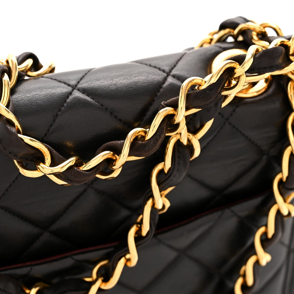Chanel Lambskin Quilted XL Jumbo Single Flap Black