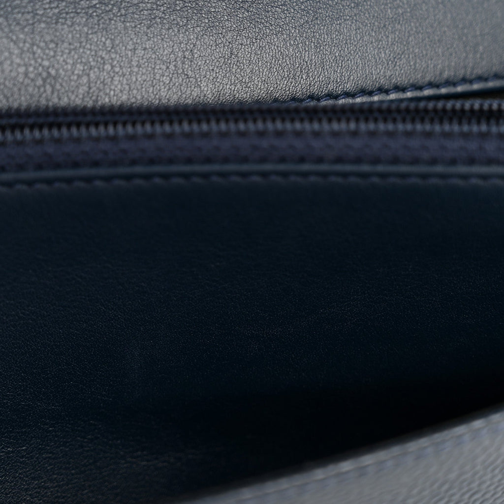 Chanel Caviar Timeless CC Wallet on Chain WOC Navy Blue