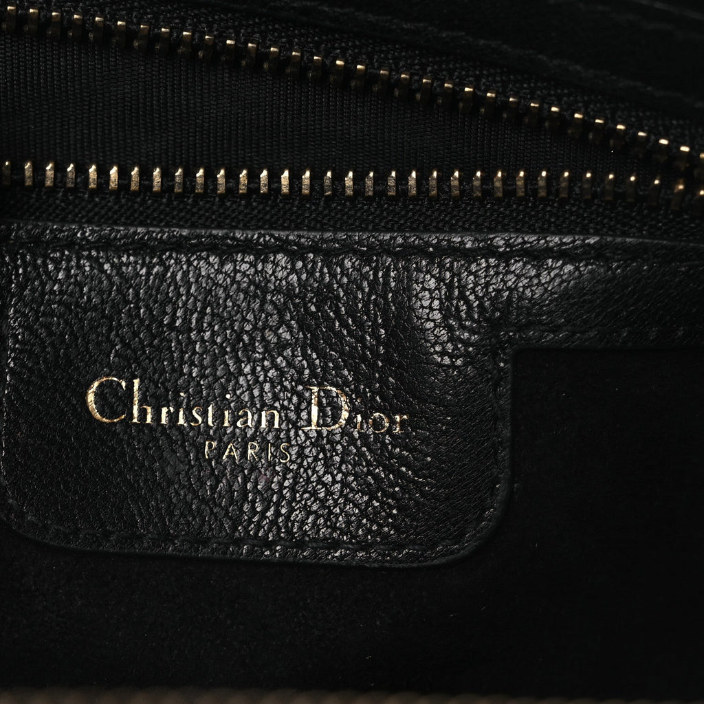 Christian Dior Goatskin Double Saddle Pouch Black