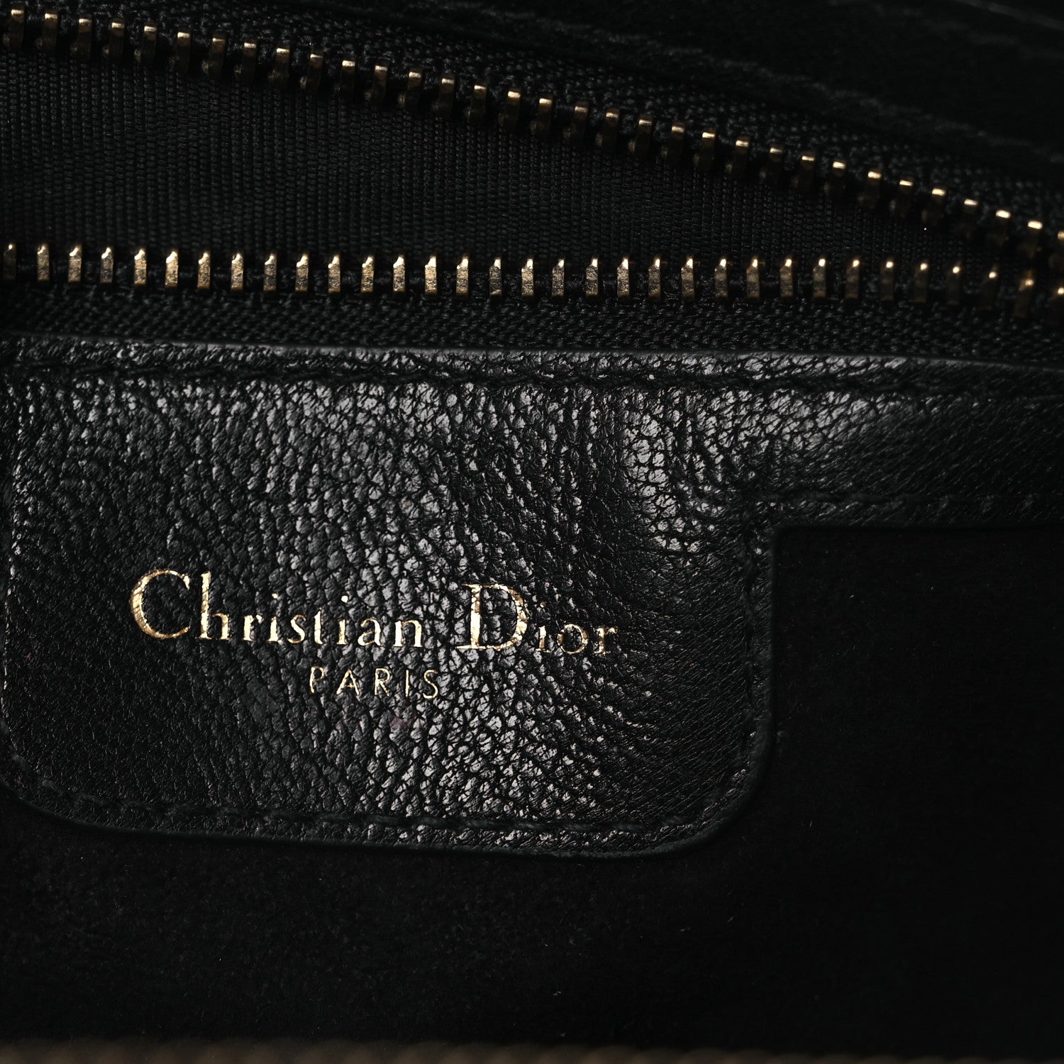 Christian Dior Goatskin Double Saddle Pouch Black
