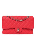Chanel Caviar Quilted Medium Double Flap Dark Pink