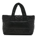 Chanel Lambskin Quilted Medium Coco Cocoon Reversible Tote Black
