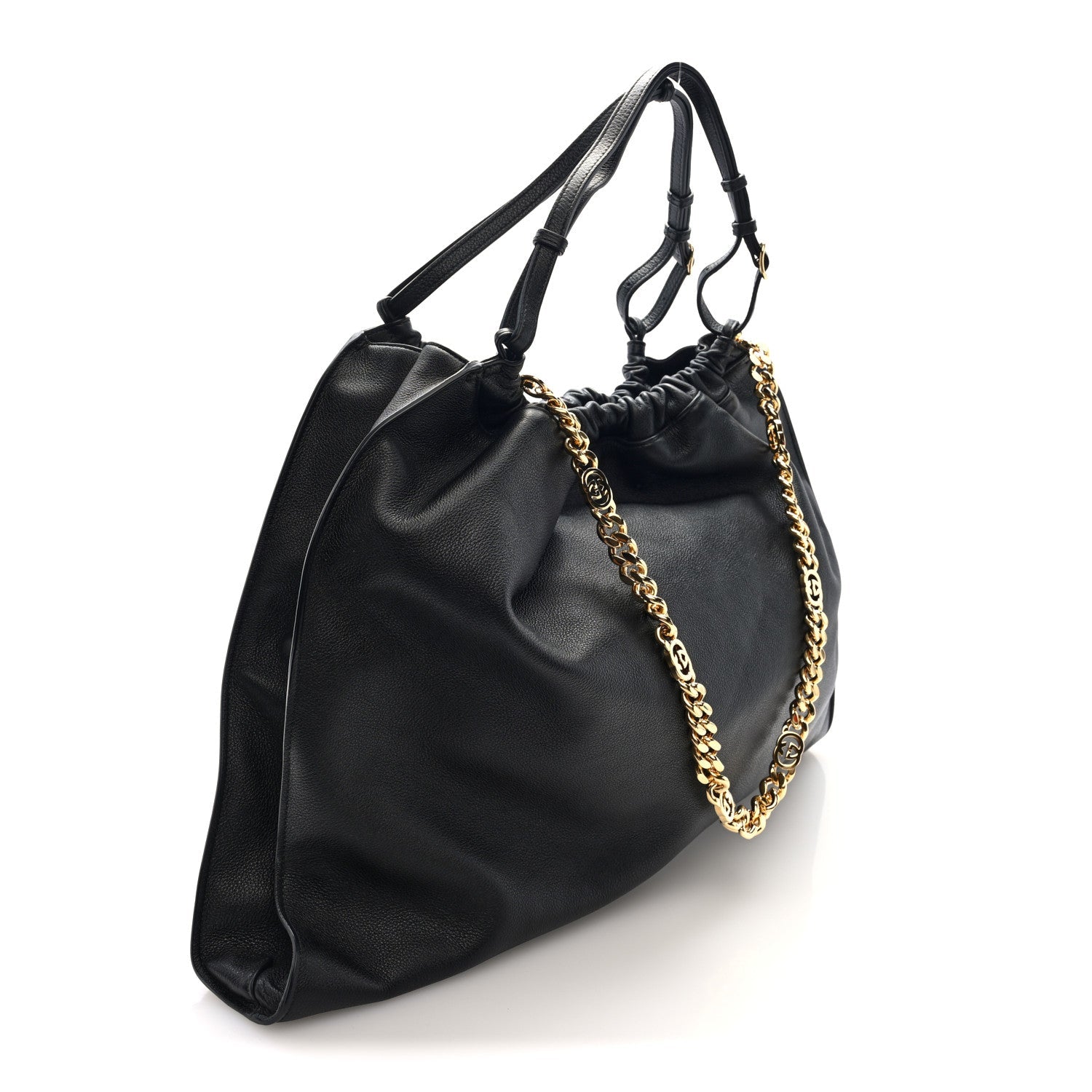 Gucci Calfskin Large Blondie Tote  Black