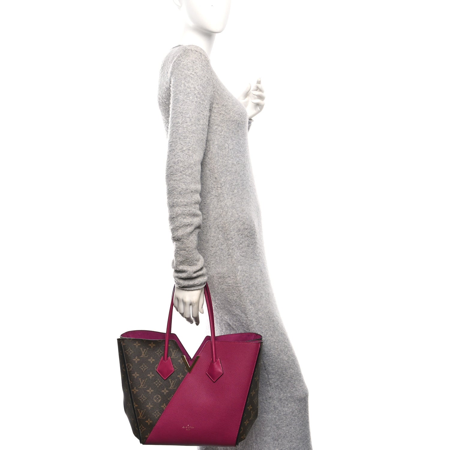 Louis Vuitton Calfskin Monogram Kimono Tote Grape