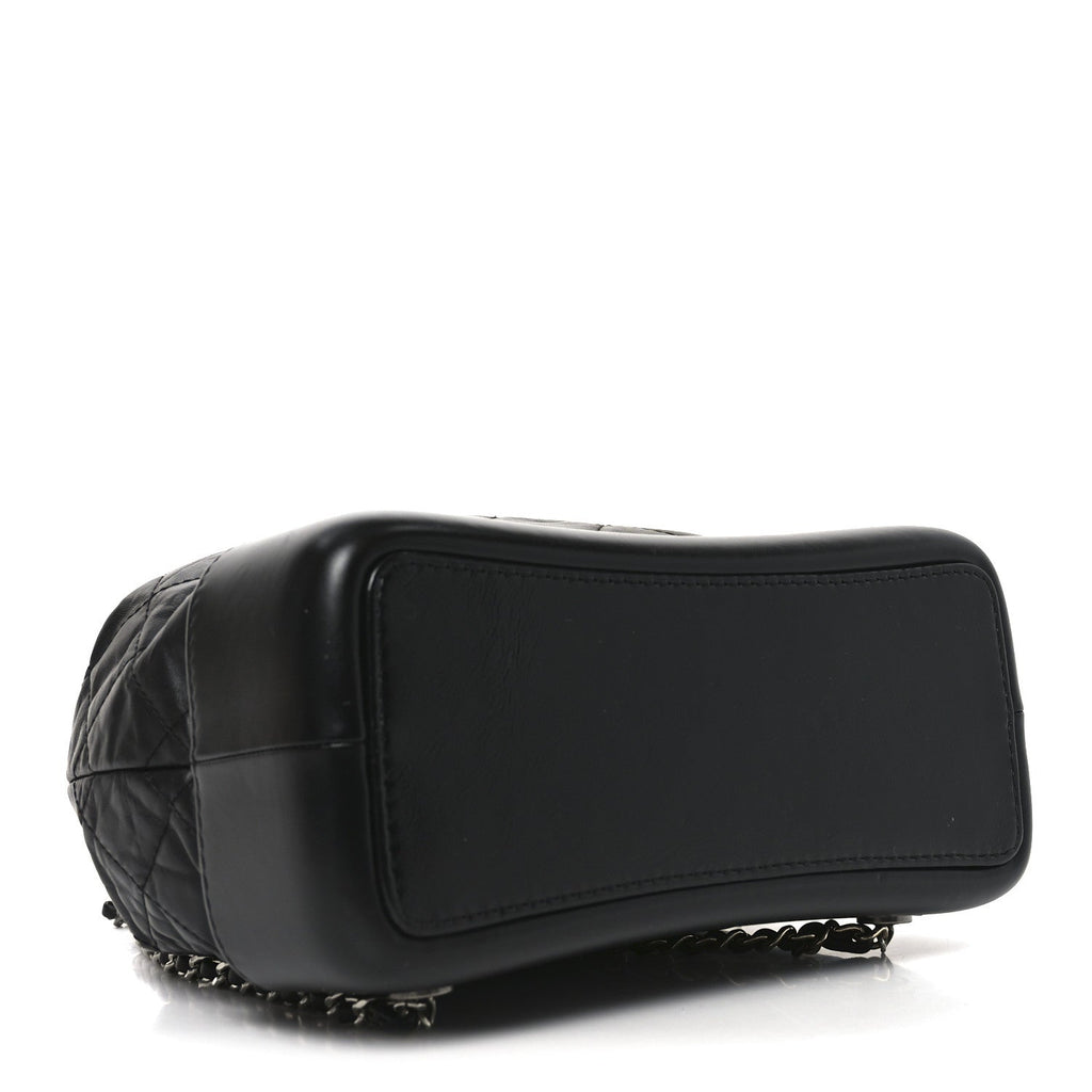 Chanel Aged Calfskin Quilted Small Gabrielle Backpack Black