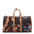 Louis Vuitton LV X TM Monogram Flowers Keepall Bandouliere 45