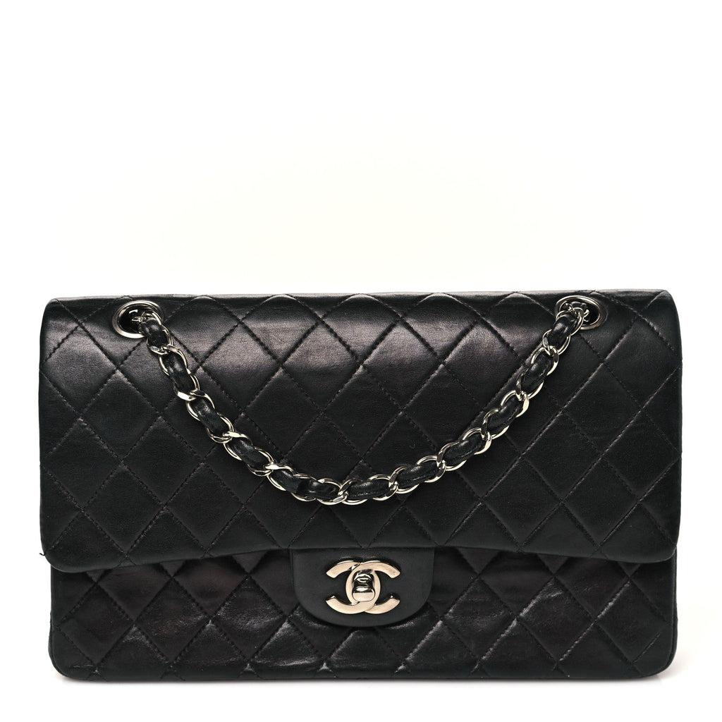 Chanel Lambskin Quilted Medium Double Flap Black