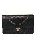 Chanel Lambskin Quilted Medium Double Flap Black