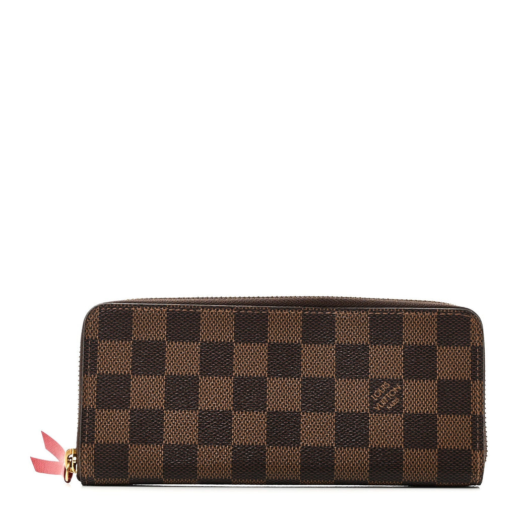 Louis Vuitton Damier Ebene Clemence Wallet Cherry