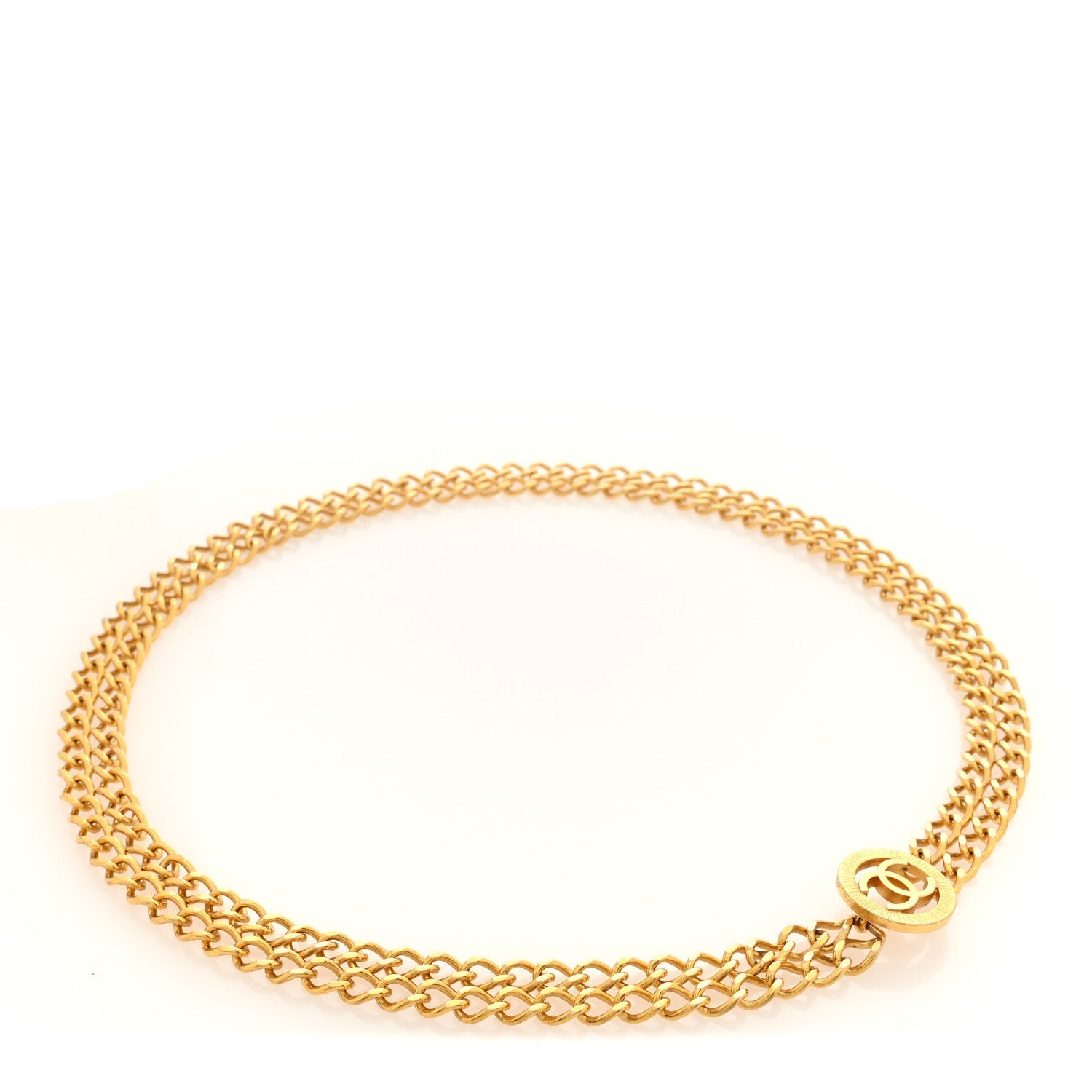 Metal Chain CC Belt  Gold