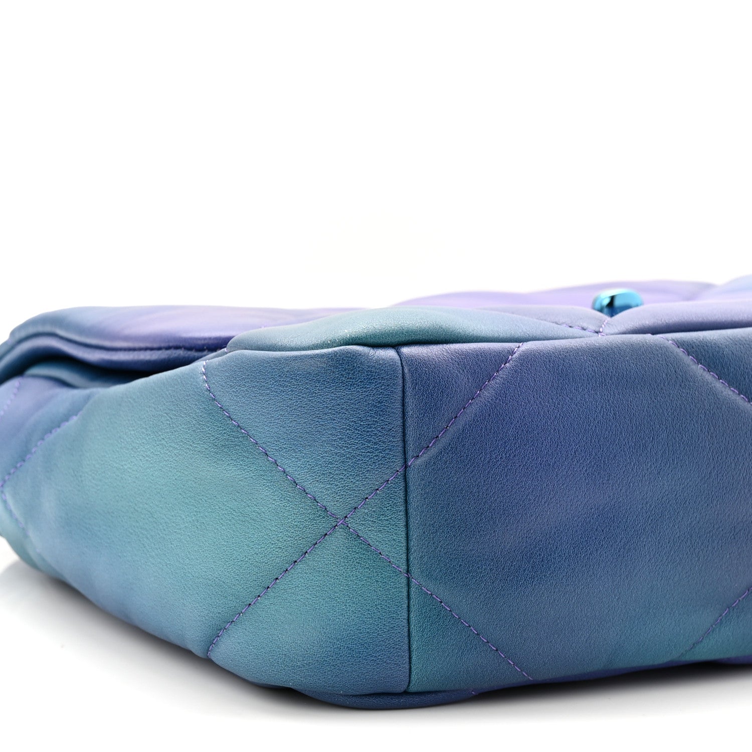 Chanel Tie Dye Calfskin Quilted Medium Chanel 19 Flap Blue Purple