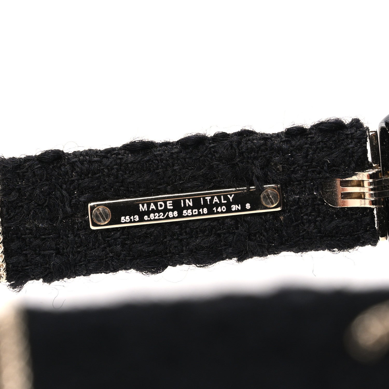 Acetate Tweed Wool CC Chain Sunglasses 5513 Black