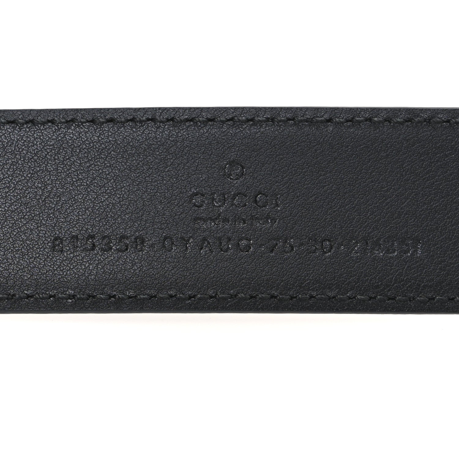 Gucci Plutone Calfskin Crystal Double G 30mm Belt 75 30 Black