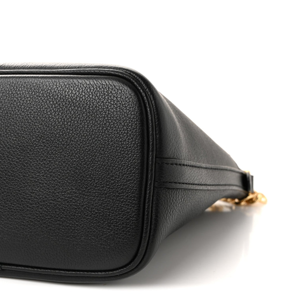 Louis Vuitton Calfskin Lock and Walk Bucket Black