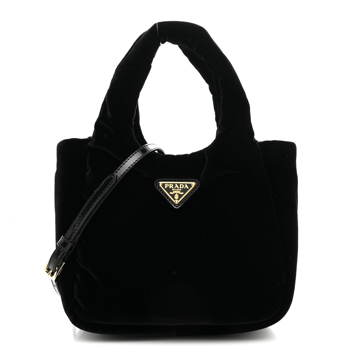 Prada Padded Velvet Mini Bag Black