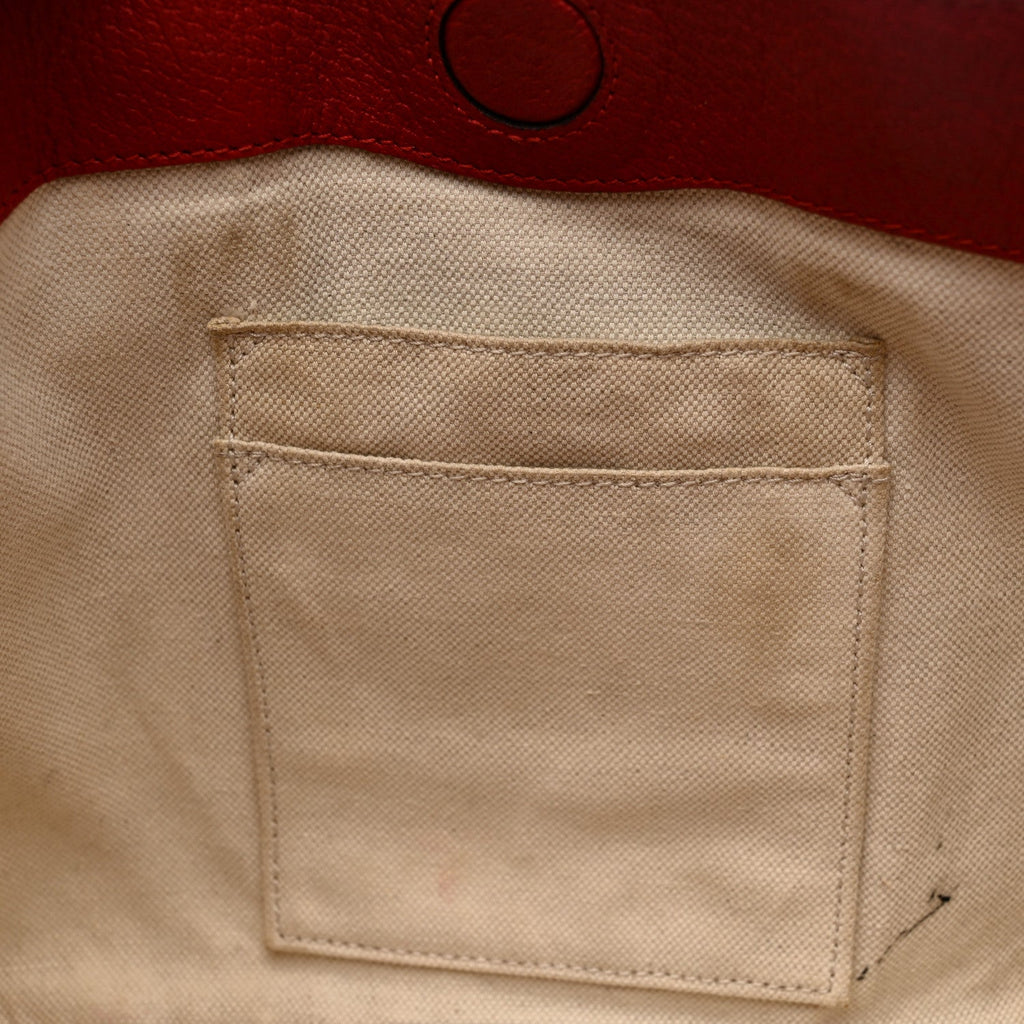 Gucci Soft GG Supreme Monogram Web Bosco Patch Small Crossbody Tote Beige Malva Hibiscus Red