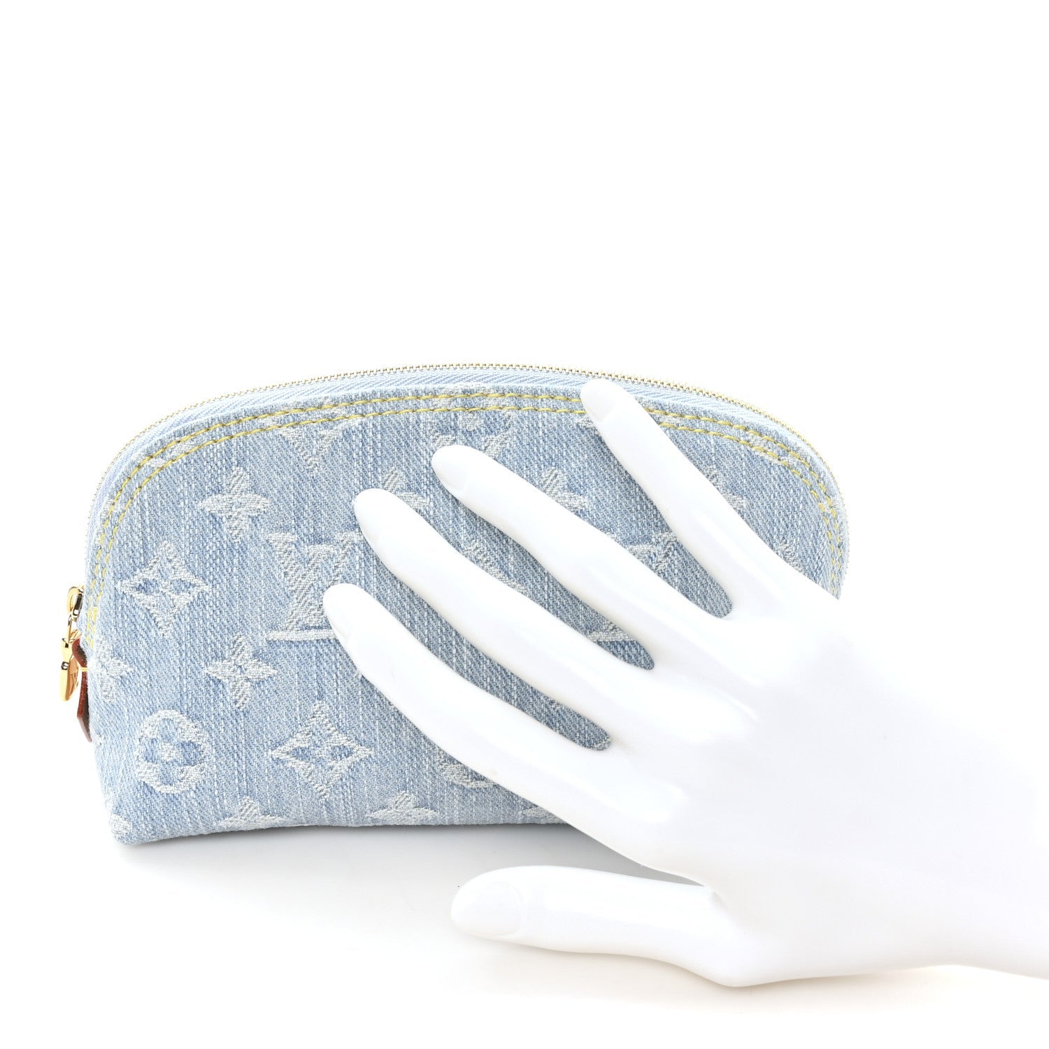 Louis Vuitton Denim Monogram Pochette Cosmetique PM Sky Blue