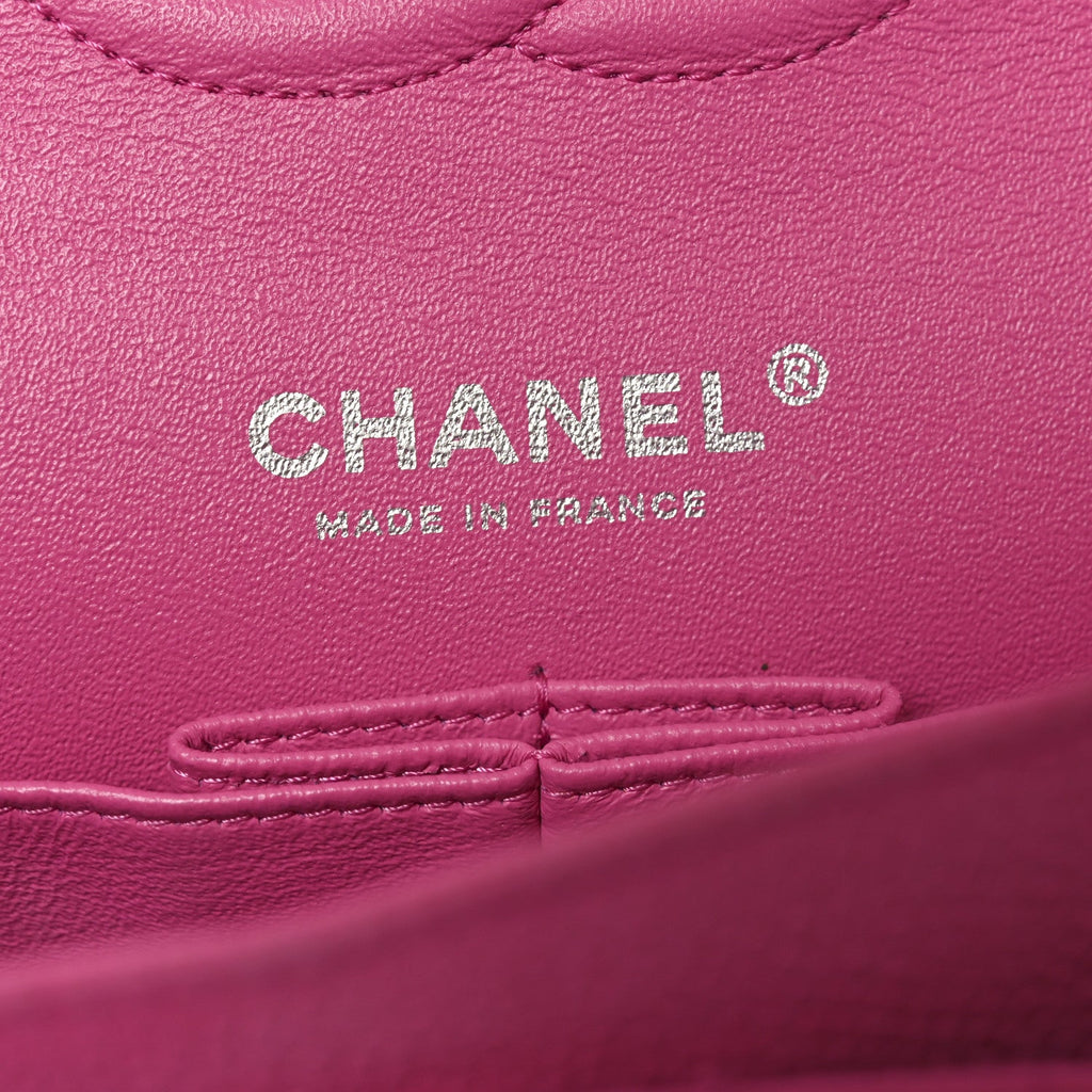 Chanel Iridescent Caviar Quilted Medium Double Flap Pink