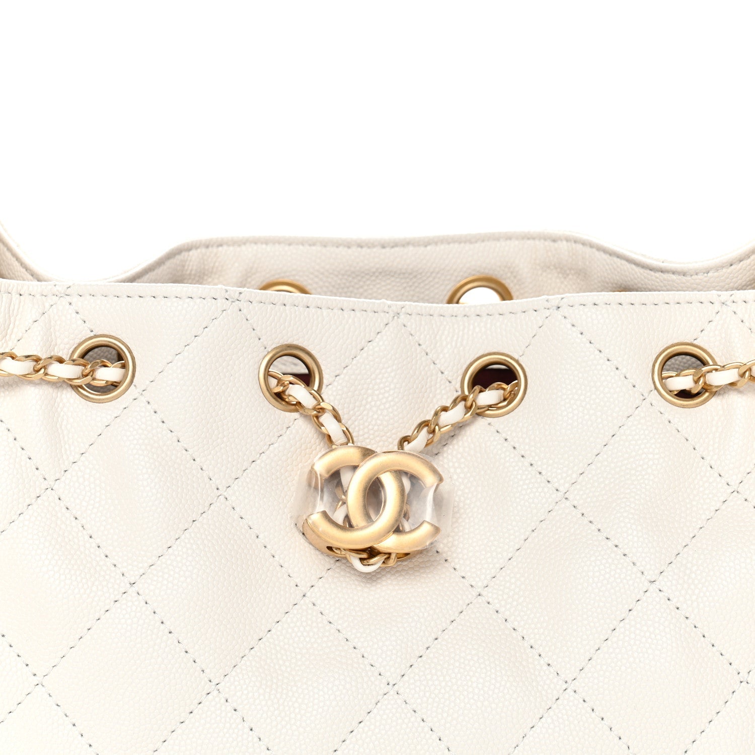 Chanel Caviar Quilted Mini Chanel 25 Handbag White