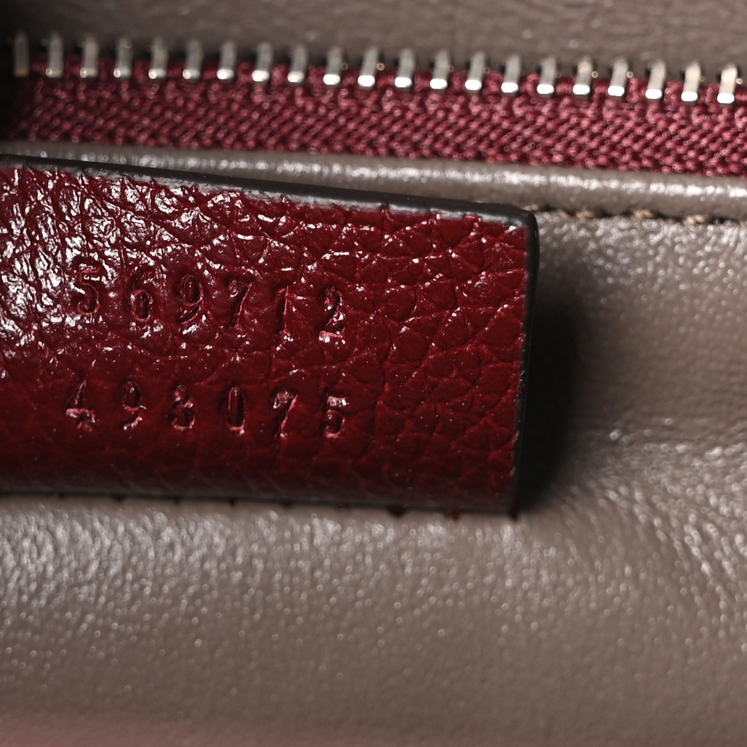 Gucci Grainy Calfskin Small Zumi Top Handle Bag Vintage Bordeaux