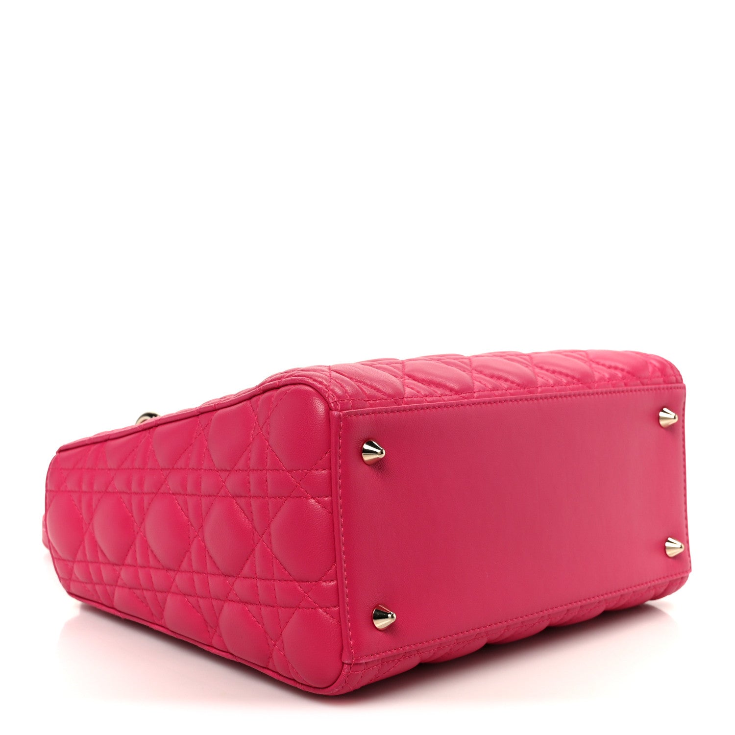 Christian Dior Lambskin Cannage Medium Lady Dior Pink