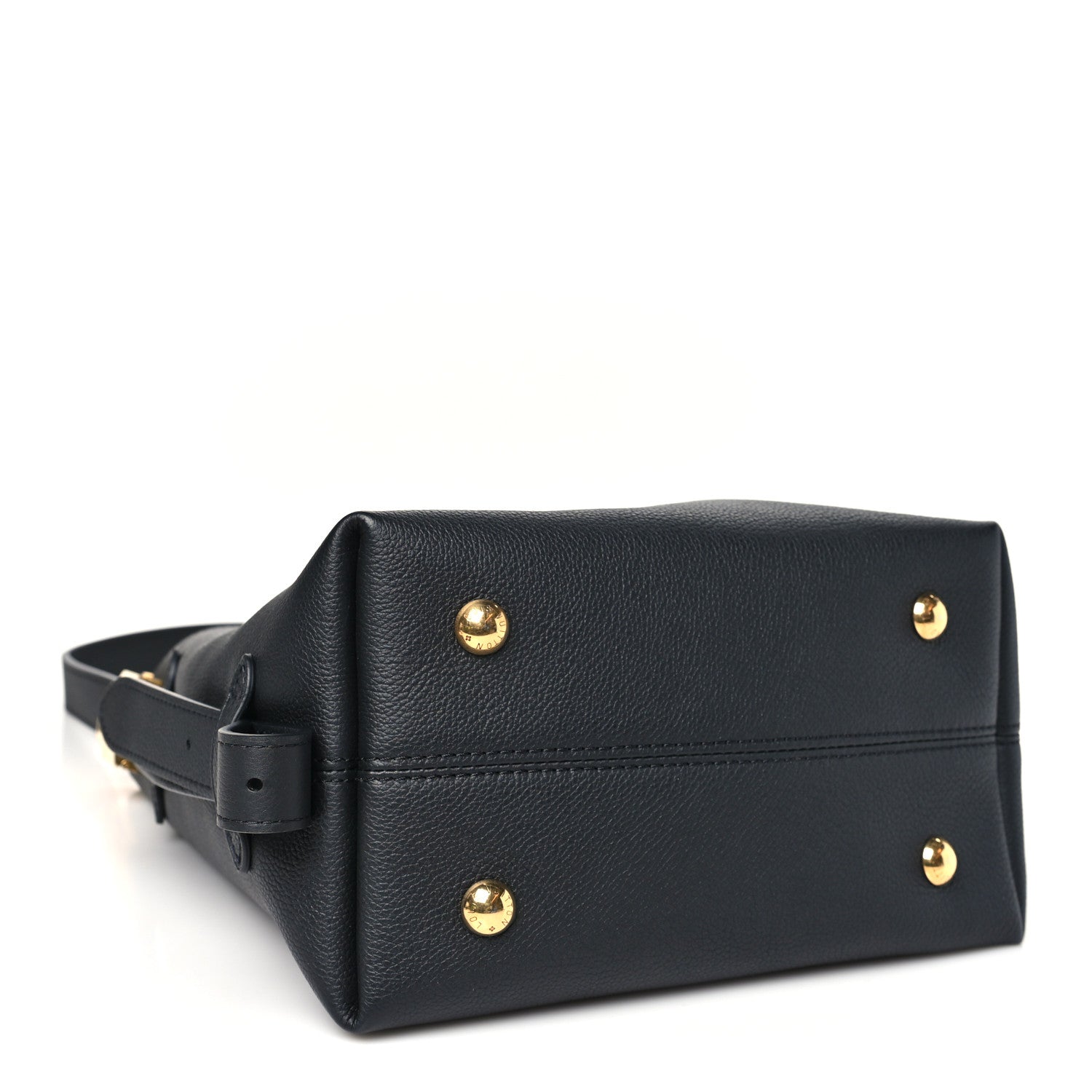 Louis Vuitton Grained Calfskin Low Key Hobo PM Black