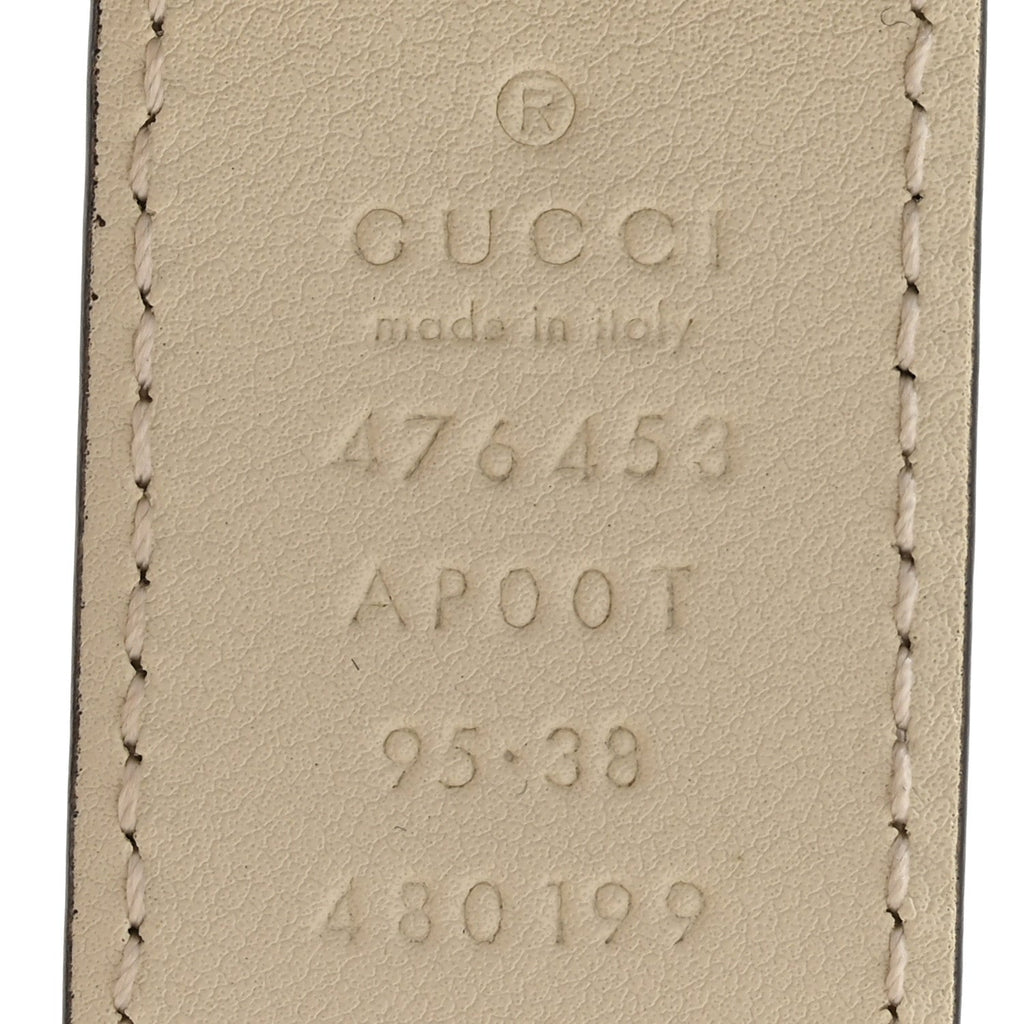 Gucci Calfskin Dionysus 30mm Belt 95 38 Mystic White