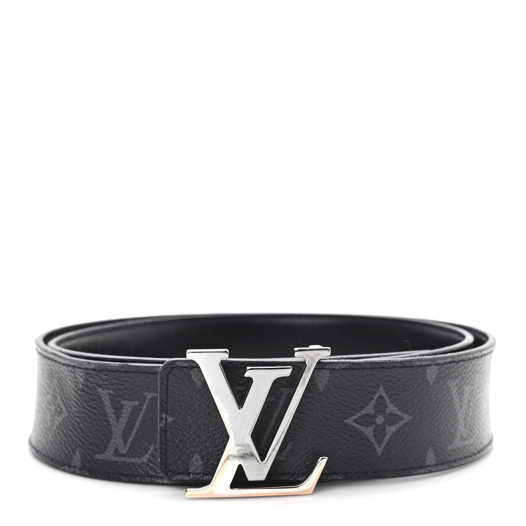Louis Vuitton Monogram Eclipse Taigarama 40mm LV Initiales Reversible Belt 95 38 95 38 Black