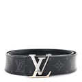 Louis Vuitton Monogram Eclipse Taigarama 40mm LV Initiales Reversible Belt 95 38 95 38 Black