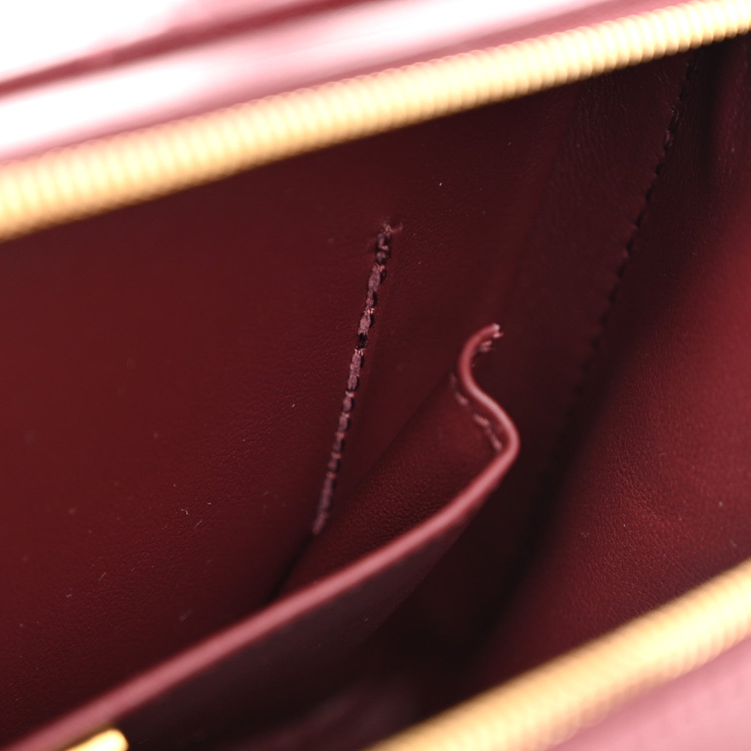 Chanel Calfskin Quilted Studded Square Vanity Case Burgundy