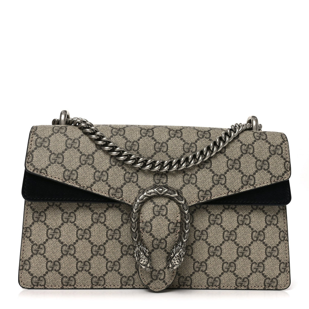 Gucci GG Supreme Monogram Small Dionysus Shoulder Bag Black