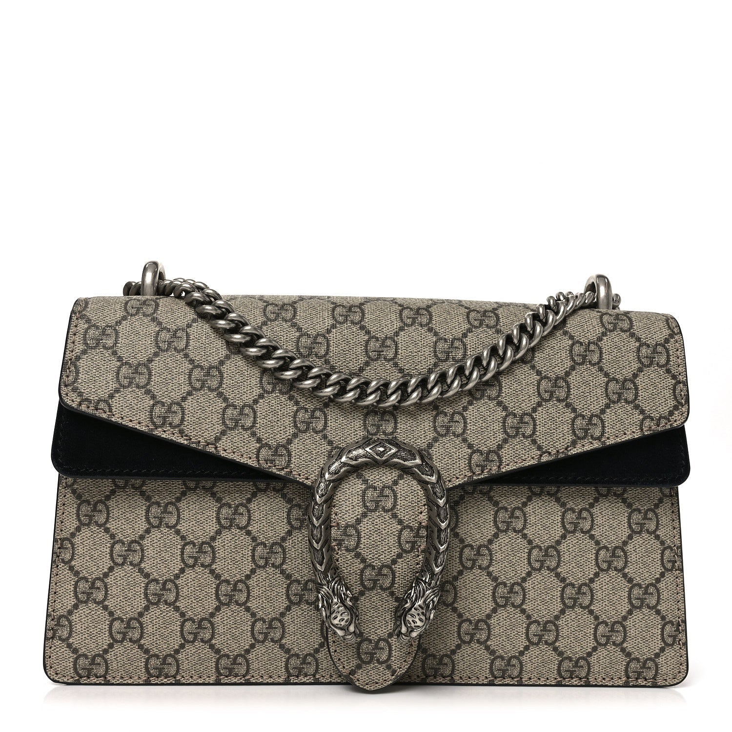 Gucci GG Supreme Monogram Small Dionysus Shoulder Bag Black