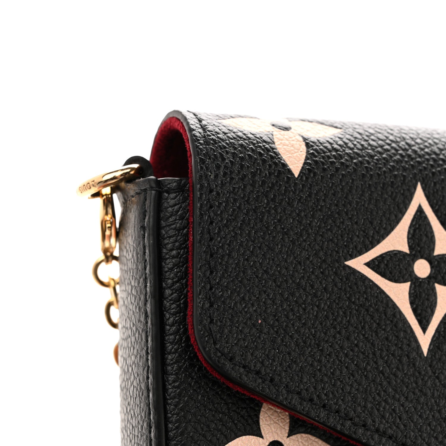 Louis Vuitton Empreinte Monogram Giant Felicie Pochette Black Beige