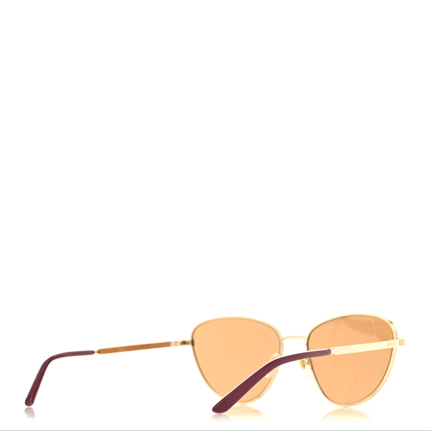 Gucci Metal Cat Eye Sunglasses Gold Purple