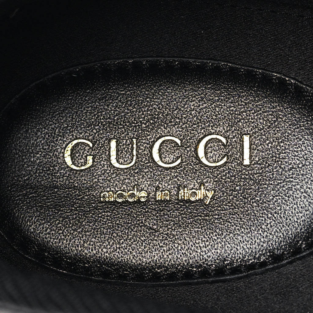 Gucci Rubber Satin Ballerina Flats 38 Black