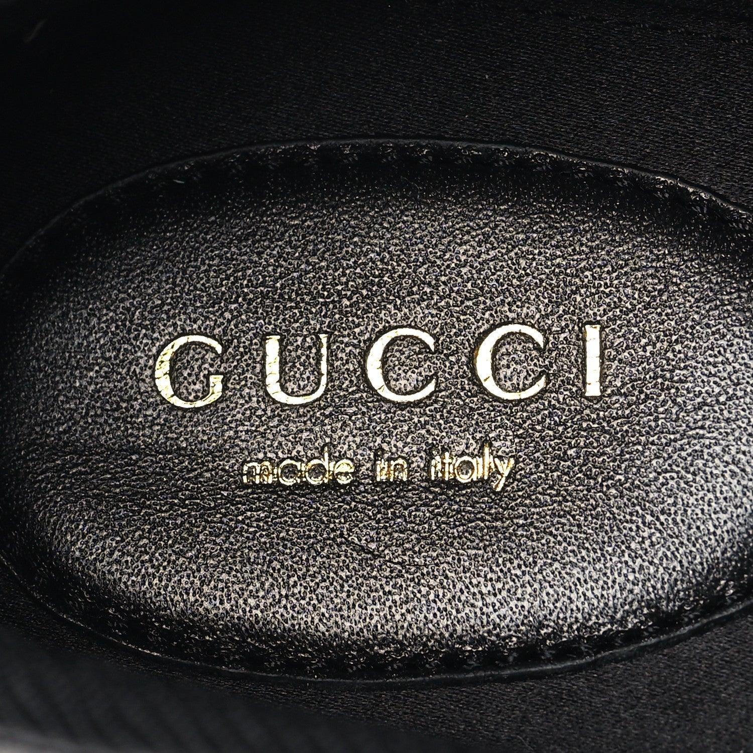 Gucci Rubber Satin Ballerina Flats 38 Black
