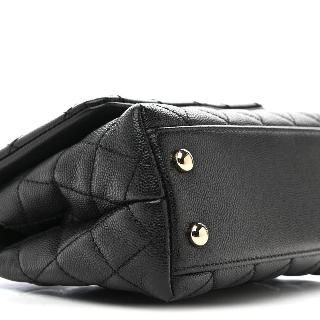 Chanel Caviar Quilted Extra Mini Coco Handle Flap Black