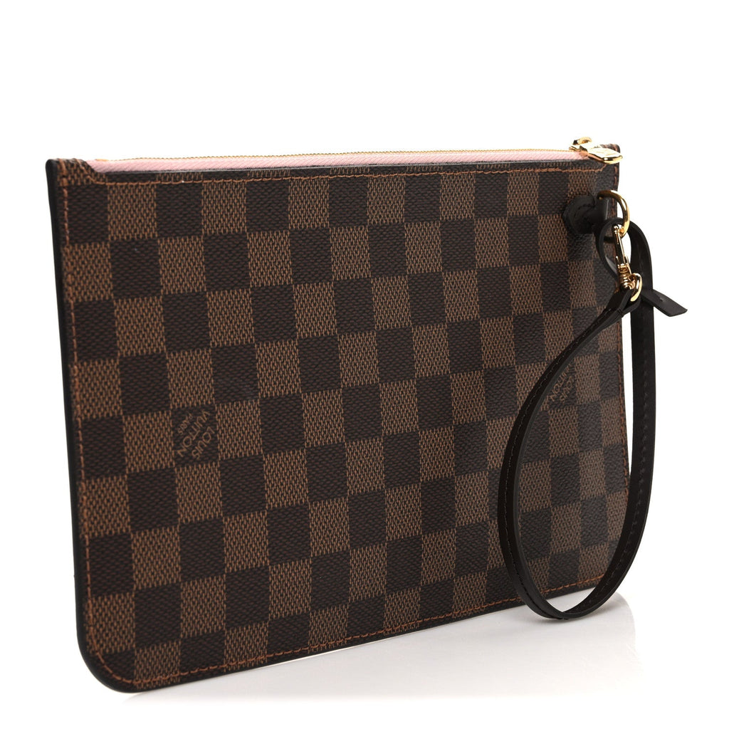 Louis Vuitton Damier Ebene Neverfull MM GM Pochette Rose Ballerine
