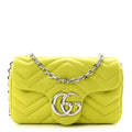 Gucci Lambskin Matelasse Mini GG Marmont Shoulder Bag Firefly