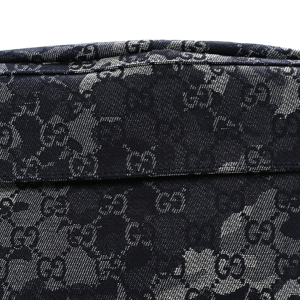 Gucci Denim GG Monogram Camouflage Belt Bag Blue