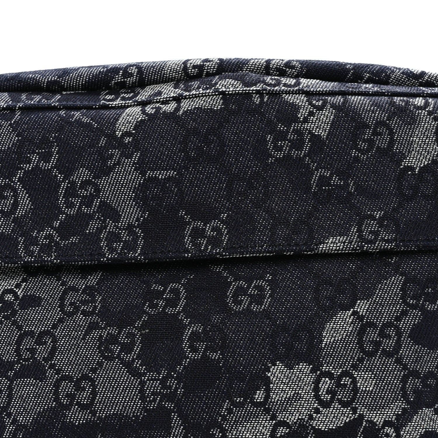 Gucci Denim GG Monogram Camouflage Belt Bag Blue