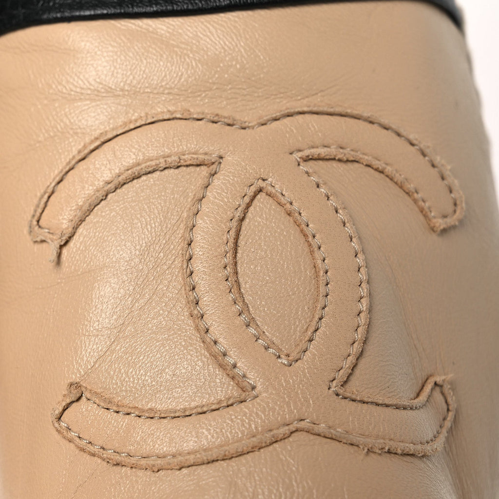 Lambskin CC Espadrilles 37 Beige Black