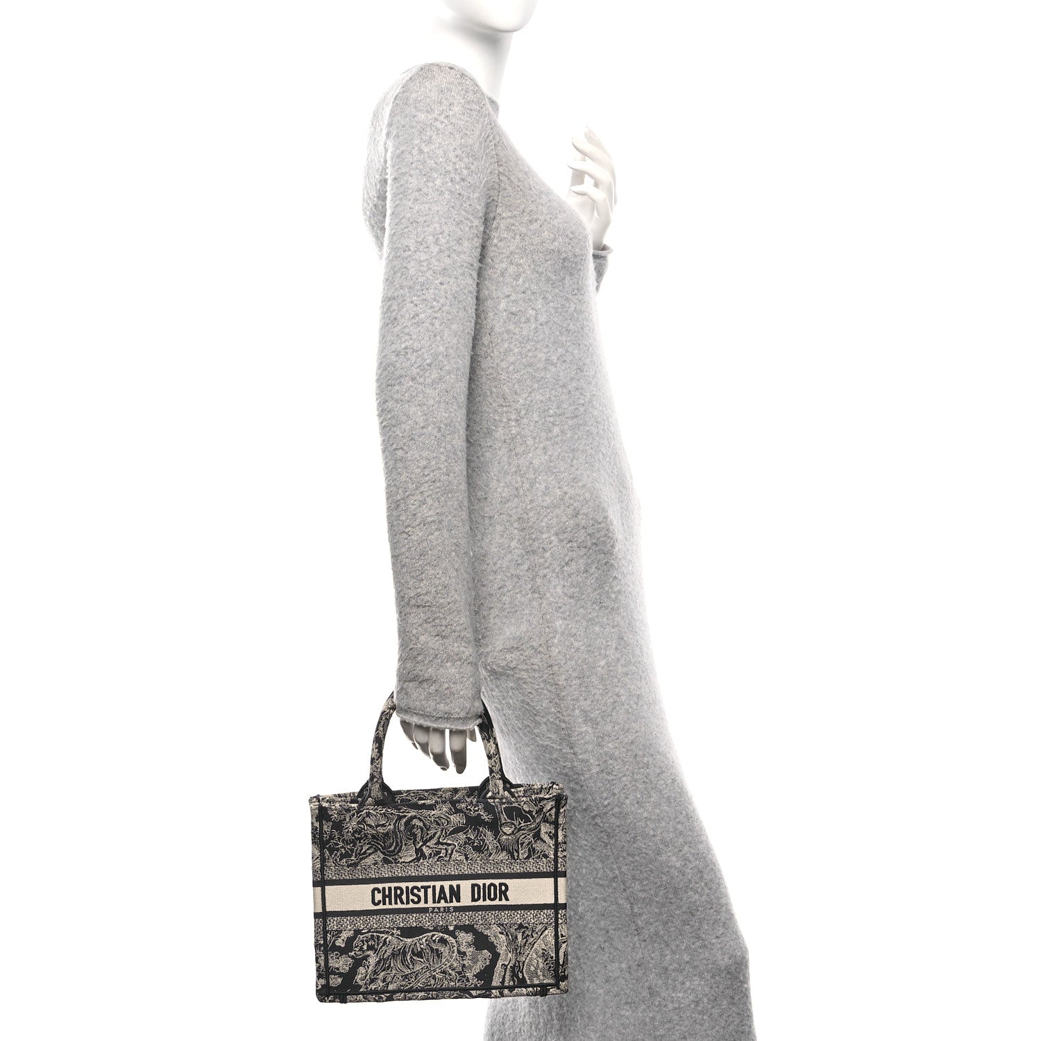 Christian Dior Calfskin Dioriviera Toile De Jouy Small Book Tote With Strap Blue Multicolor