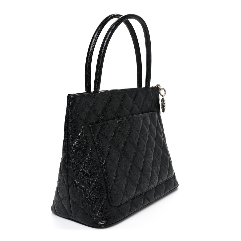 Chanel Caviar Quilted Medallion Tote Black