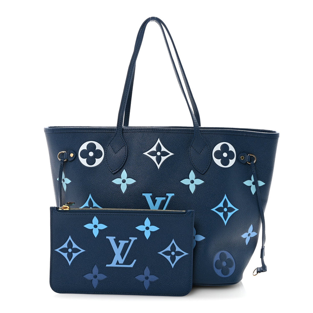 Louis Vuitton Empreinte Monogram Giant Neverfull MM Degrade Bleu