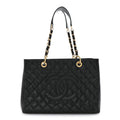 Chanel Caviar Quilted Grand Shopping Tote GST Black