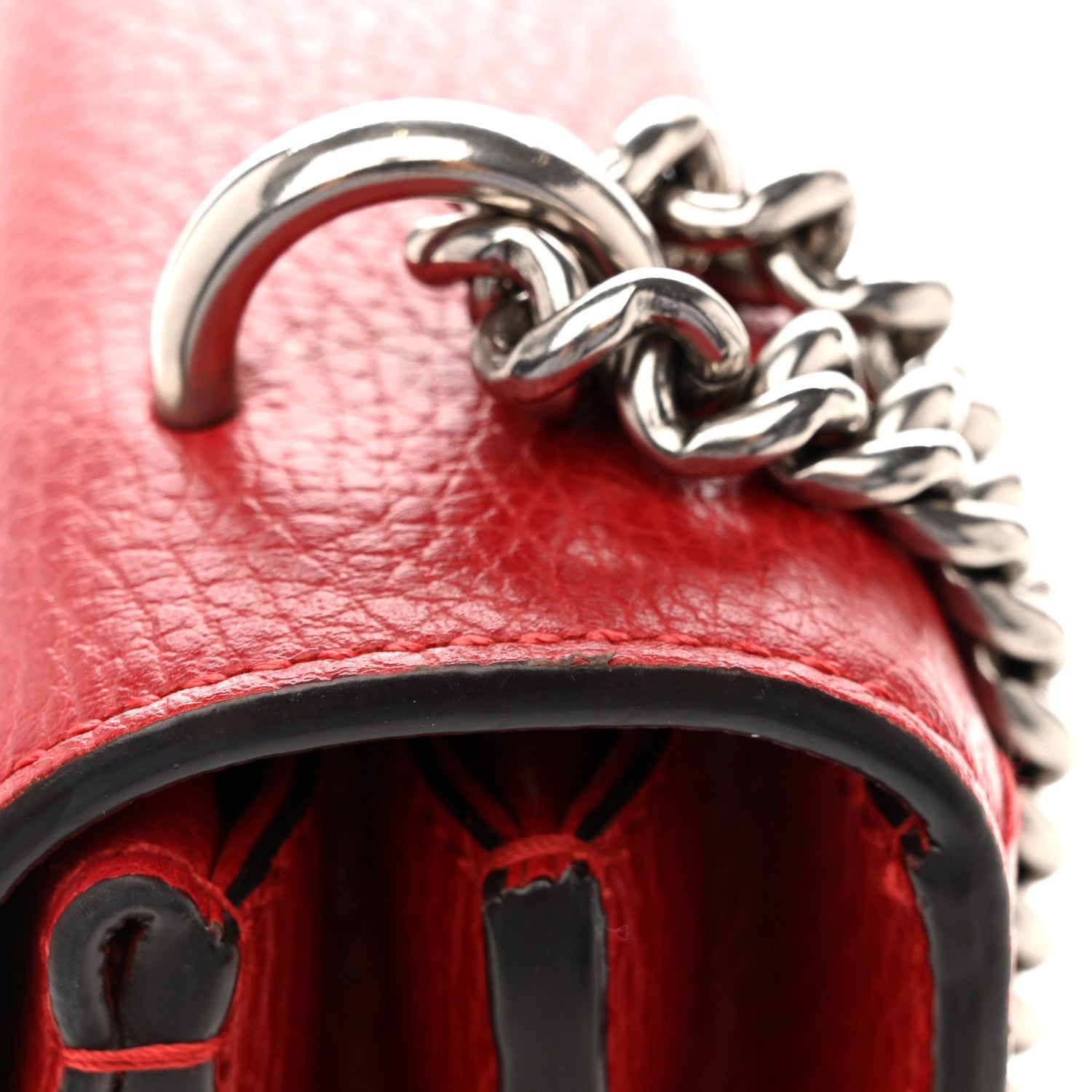 Gucci Dollar Calfskin Swarovski Crystal Small Dionysus Shoulder Bag Hibiscus Red